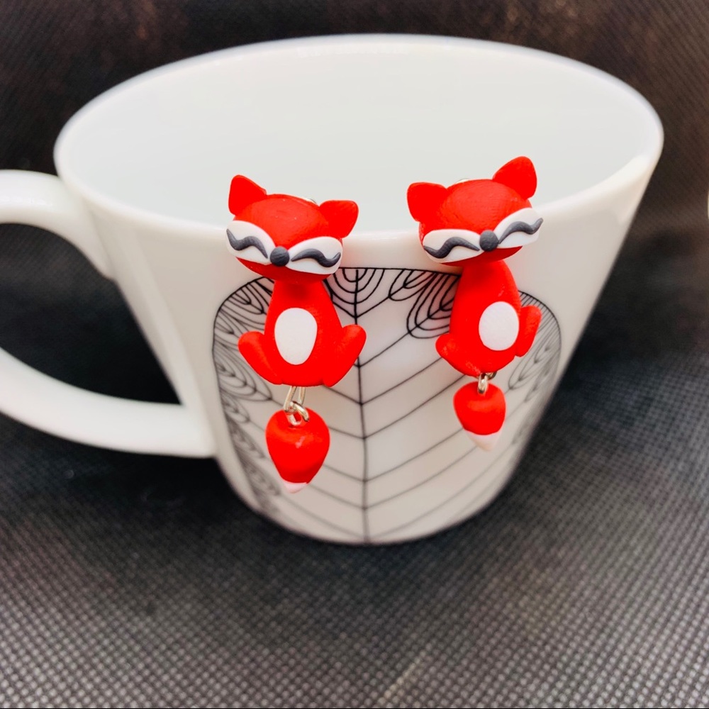 3D Cute Fox 🦊 Earring Earrings Ear Studs - Picture 2 of 5